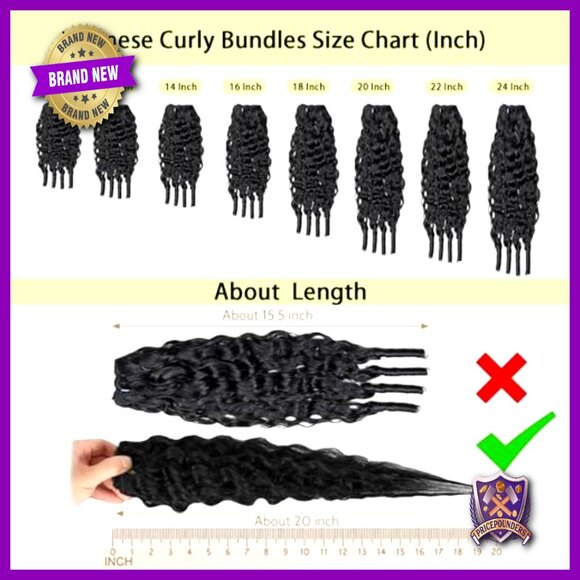 12 Inch Human Hair Extensions 4 Bundles Water Wave Spiral Curly Ends main image 7